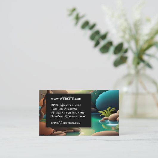 Massagetherapeut Wellness Professional Executive Visitekaartje (Staand voorkant)