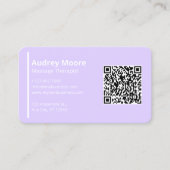 Massagetherapeut Welzijn Templates QR Code Visitekaartje (Voorkant)
