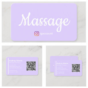 Massagetherapeut Welzijn Templates QR Code Visitekaartje