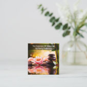 Massagetherapeut Zen Afspraakkaarten Vierkante Visitekaartje (Staand voorkant)