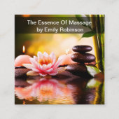Massagetherapeut Zen Afspraakkaarten Vierkante Visitekaartje (Voorkant)