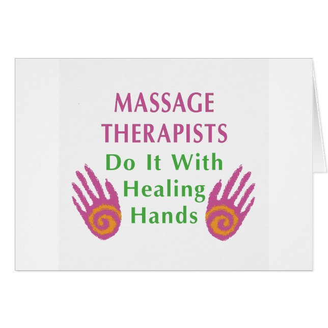 Massagetherapeuten doen het met helende handen (Voorkant Horizontaal)