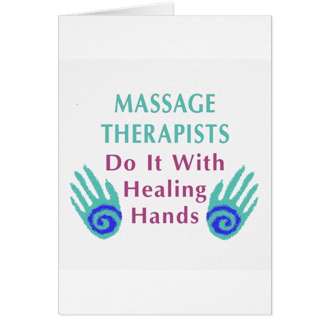 Massagetherapeuten doen het met helende handen (Voorkant)
