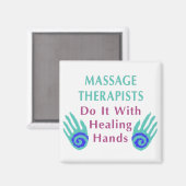 Massagetherapeuten doen het met helende handen magneet (Voorkant / Achterkant)
