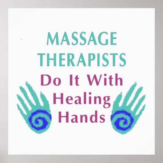 Massagetherapeuten doen het met helende handen poster (Voorkant)