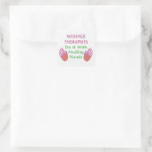 Massagetherapeuten doen het met helende handen vierkante sticker (Tas)