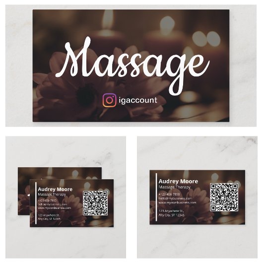 Massagetherapeuten Massage Therapie Reiki Visitekaartje