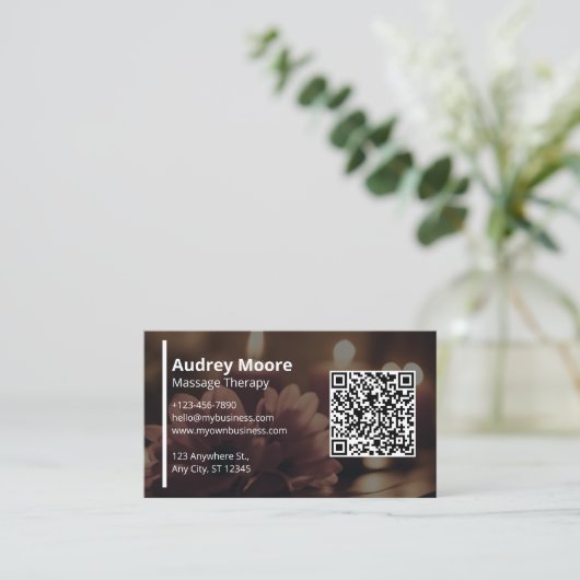 Massagetherapeuten Massagetherapie Reiki Visitekaartje (Staand voorkant)