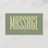 Massagetherapeutus Sage Green  Visitekaartje (Voorkant)