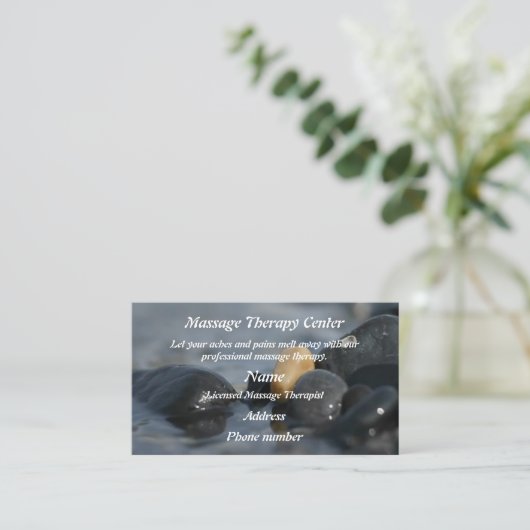 Massagetherapie #2 visitekaartje (Staand voorkant)