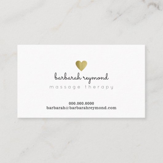Massagetherapie (aangepaste beroep) basic wit visitekaartje (Voorkant)
