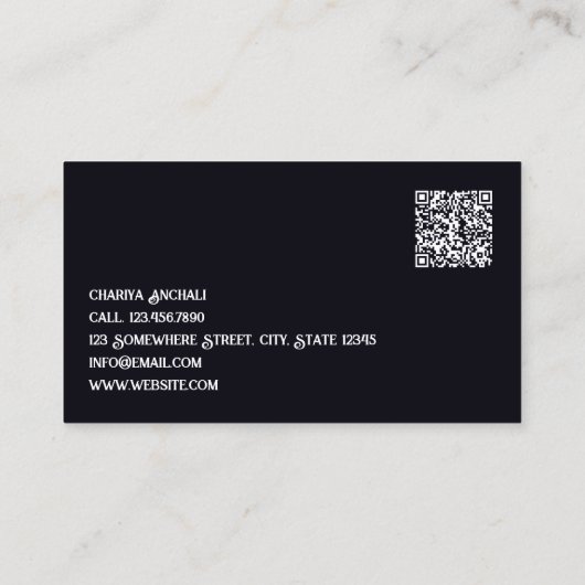 Massagetherapie aangepaste QR Visitekaartje (Achterkant)