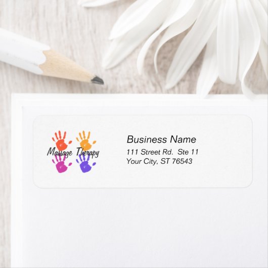 Massagetherapie Adreslabel Etiket (Insitu)