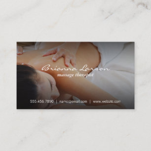 Massagetherapie Back Massage Session Visitekaartje