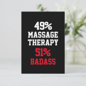 Massagetherapie Badass Kaart (Staand voorkant)