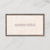 Massagetherapie | Bamboe Icon Wood Lijst Visitekaartje (Achterkant)