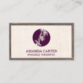 Massagetherapie | Bamboe Icon Wood Lijst Visitekaartje (Voorkant)