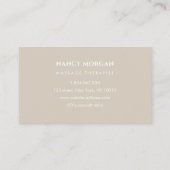 Massagetherapie Beige Visitekaartje (Achterkant)