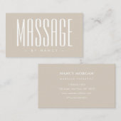 Massagetherapie Beige Visitekaartje (Voorkant / Achterkant)