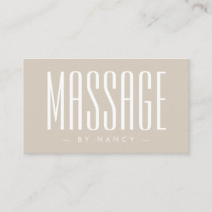 Massagetherapie Beige Visitekaartje