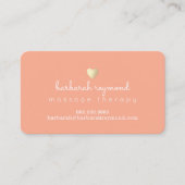 Massagetherapie (beroep op maat) perzik visitekaartje (Voorkant)