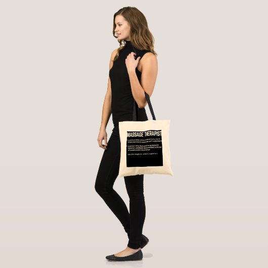 Massagetherapie betekent massagetherapie tote bag (Voorkant (model))