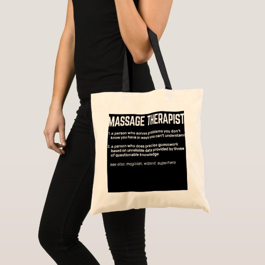Massagetherapie betekent massagetherapie tote bag (Voorkant (product))