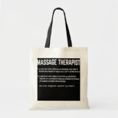 Massagetherapie betekent massagetherapie tote bag (Voorkant)
