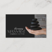 Massagetherapie Black Healing Stones Visitekaartje (Voorkant)