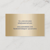 Massagetherapie Blauwe Lotus Modern Gold Salon Visitekaartje (Achterkant)