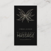 Massagetherapie Bloedbloem Kaart Visitekaartje (Voorkant)