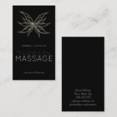 Massagetherapie Bloedbloem Kaart Visitekaartje (Voorkant / Achterkant)