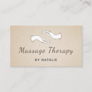 Massagetherapie Boho Script Moderne Healing Hands Visitekaartje
