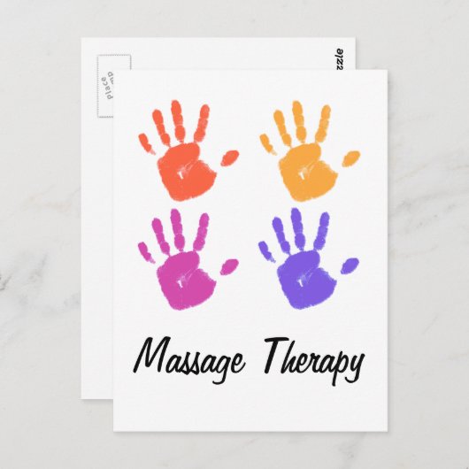 Massagetherapie briefkaart (Voorkant / Achterkant)
