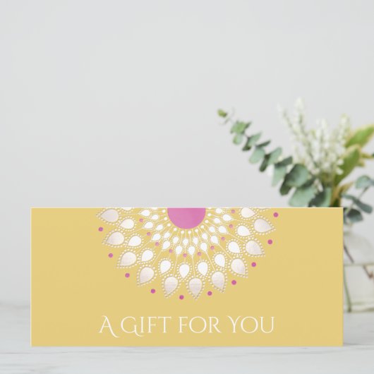 Massagetherapie Cadeaubon Lotus Bloem (Staand voorkant)