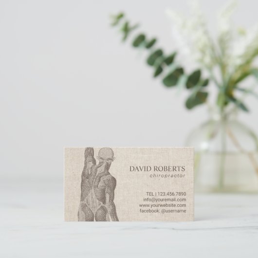 Massagetherapie Chiropractor Elegant Appointment Afsprakenkaartje (Staand voorkant)