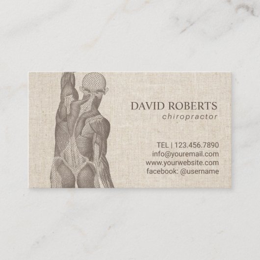 Massagetherapie Chiropractor Elegant Appointment Afsprakenkaartje (Voorkant)