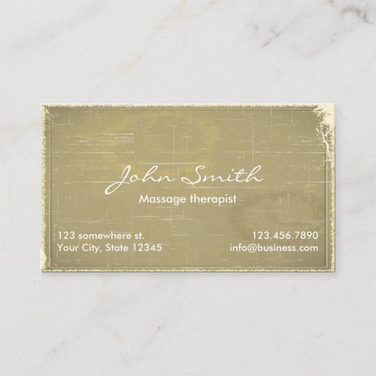 Massagetherapie Chiropractor Salon Spa  Visitekaartje (Voorkant)