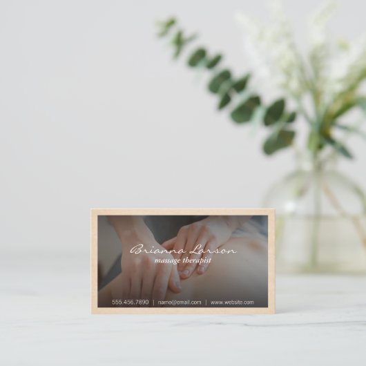 Massagetherapie | Chiropractor Visitekaartje (Staand voorkant)