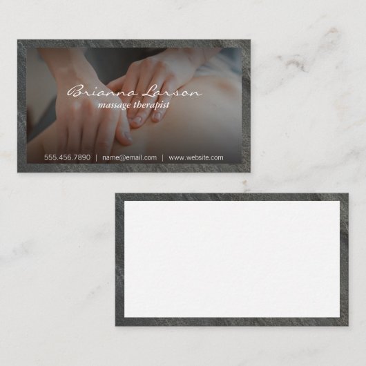 Massagetherapie | Chiropractor Visitekaartje (Voorkant / Achterkant)
