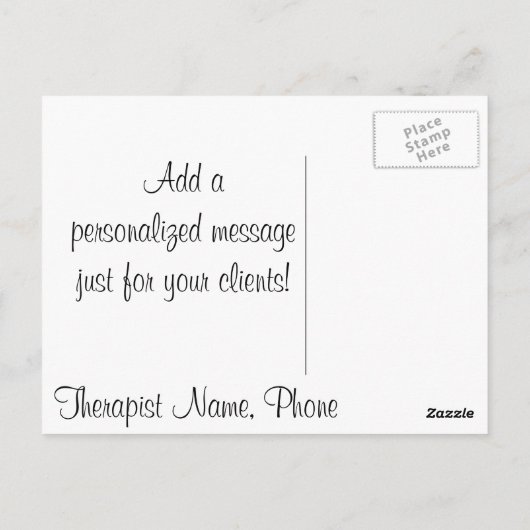 Massagetherapie dank je wel kaart (Achterkant)