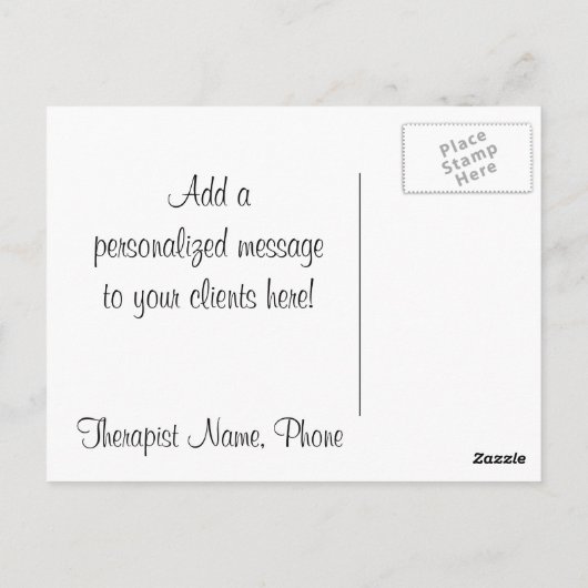 Massagetherapie Dank u Briefkaart (Achterkant)