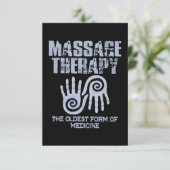Massagetherapie de oudste kaart (Staand voorkant)