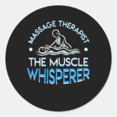 Massagetherapie De spierspier Ronde Sticker (Voorkant)