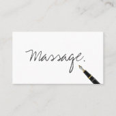 Massagetherapie Eenvoudig handgeschreven Visitekaartje (Voorkant)