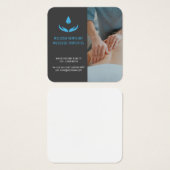 Massagetherapie | Eigenaar van Spa Vierkante Visitekaartjes (Voorkant /achterkant)