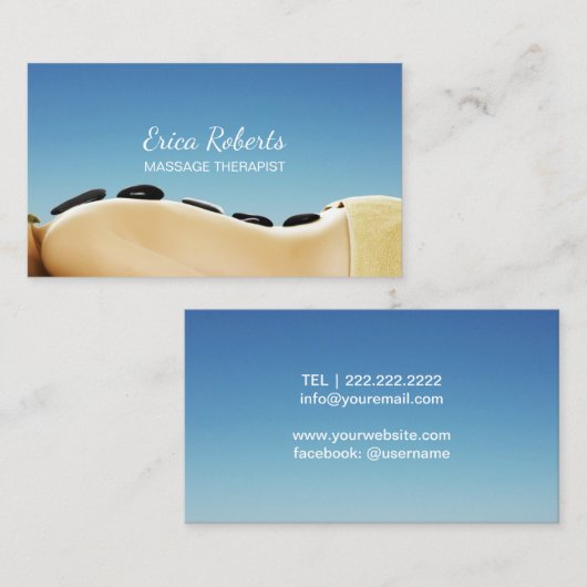 Massagetherapie Elegant Beauty Spa & Salon Visitekaartje (Voorkant / Achterkant)