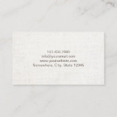 Massagetherapie Elegant Linen Professional Visitekaartje (Achterkant)