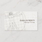 Massagetherapie Elegant Linen Professional Visitekaartje (Voorkant)