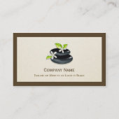 Massagetherapie - Elegant Spa Zen Stones Logo Visitekaartje (Achterkant)